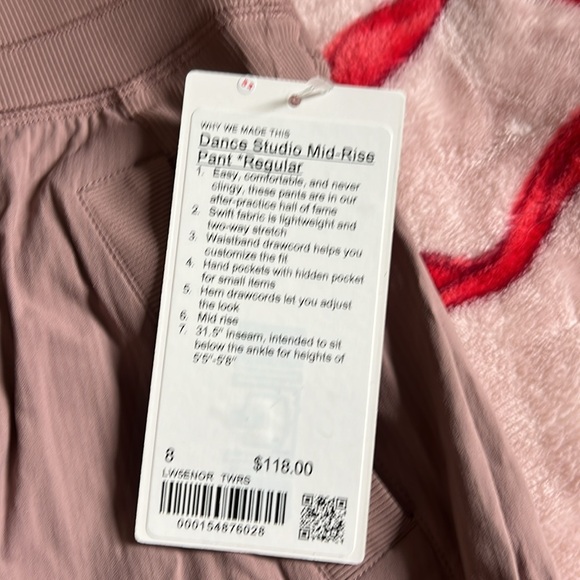 Lululemonn Dance Studio Pants Twilight Rose Regular 8 - Picture 3 of 3